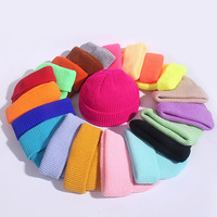 Moda Hip Hop czapka z dzianiny kapelusz mężczyźni Skullcap kobiety zimowe ciepłe Brimless Baggy Melon Cap mankiet Docker rybak czapki 5